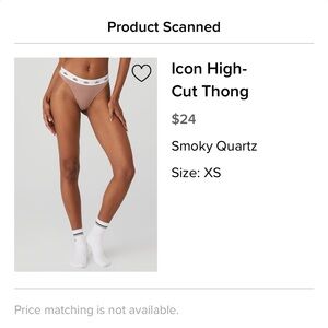 ALO Yoga Smoky Quartz Icon High-Cut Thong